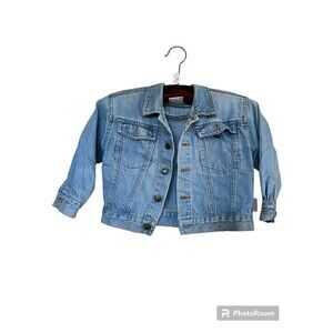 Croco Kids Kids Denim Jean Jacket With Carrots On Collar Sz.4